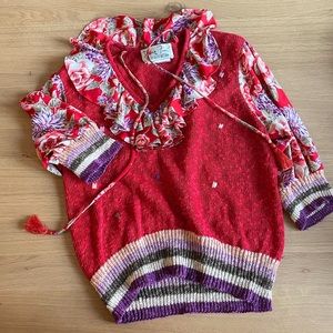 Vintage Diana Freis knit peasant top